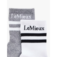 Meias LeMieux, conjunto de 2 Branco Meias LeMieux, conjunto de 2 Branco
