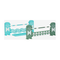 Conjunto de saltos LeMieux Toy Pony Azul-celeste / sálvia / branco Conjunto de saltos LeMieux Toy Pony Azul-celeste / sálvia / branco