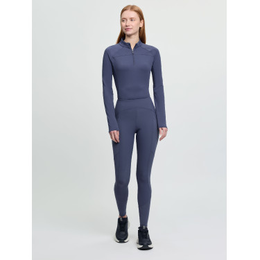 Legging de equitação LeMieux com fundo de silicone Airflow feminino Sombra Legging de equitação LeMieux com fundo de silicone Airflow feminino Sombra