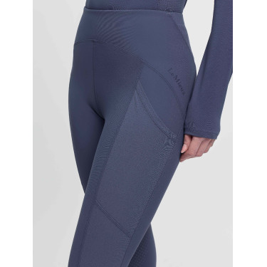 Legging de equitação LeMieux com fundo de silicone Airflow feminino Sombra Legging de equitação LeMieux com fundo de silicone Airflow feminino Sombra