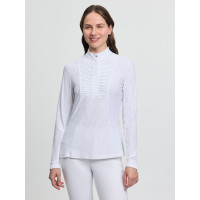 Polo de concurso LeMieux de manga comprida Arielle para mulher Branco Polo de concurso LeMieux de manga comprida Arielle para mulher Branco