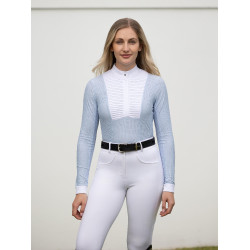 Polo de concurso LeMieux de manga comprida Arielle para mulher Névoa Azul Polo de concurso LeMieux de manga comprida Arielle para mulher Névoa Azul