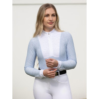Polo de concurso LeMieux de manga comprida Arielle para mulher Branco