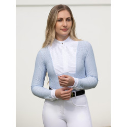 Polo de concurso LeMieux de manga comprida Arielle para mulher Névoa Azul Polo de concurso LeMieux de manga comprida Arielle para mulher Névoa Azul