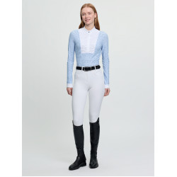Polo de concurso LeMieux de manga comprida Arielle para mulher Névoa Azul Polo de concurso LeMieux de manga comprida Arielle para mulher Névoa Azul