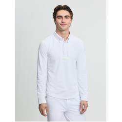 Polo de concurso LeMieux de mangas compridas para homem Branco