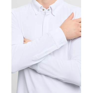 Polo de concurso LeMieux de mangas compridas para homem Branco