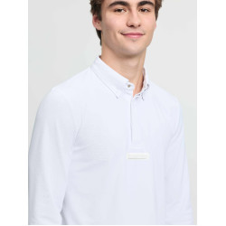 Polo de concurso LeMieux de mangas compridas para homem Branco