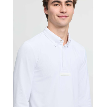 Polo de concurso LeMieux de mangas compridas para homem Branco