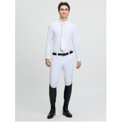 Polo de concurso LeMieux de mangas compridas para homem Branco