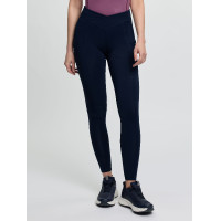Legging de equitação LeMieux com assento parcial cruzado Simone feminino Marinho Azul-marinho Legging de equitação LeMieux com assento parcial cruzado Simone feminino Marinho Azul-marinho