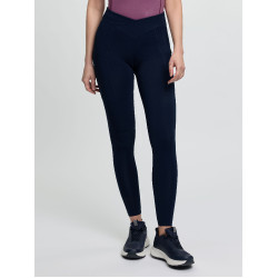Legging de equitação LeMieux com assento parcial cruzado Simone feminino Marinho Azul-marinho