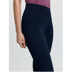 Legging de equitação LeMieux com assento parcial cruzado Simone feminino Marinho Azul-marinho