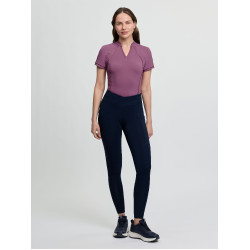 Legging de equitação LeMieux com assento parcial cruzado Simone feminino Marinho Azul-marinho
