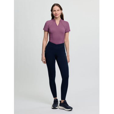 Legging de equitação LeMieux com assento parcial cruzado Simone feminino Marinho Azul-marinho