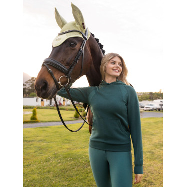 Sweat com capuz LeMieux Nadine Airflow para mulher Selva Verde