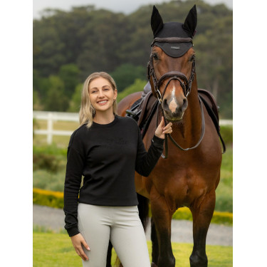 Sweatshirt com gola redonda LeMieux Christina feminino Preto