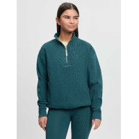 Camisola com gola de fecho éclair LeMieux Young Rider Vianne Selva Verde
