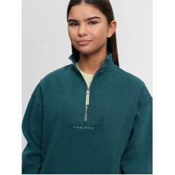 Camisola com gola de fecho éclair LeMieux Young Rider Vianne Selva Verde Camisola com gola de fecho éclair LeMieux Young Rider Vianne Selva Verde