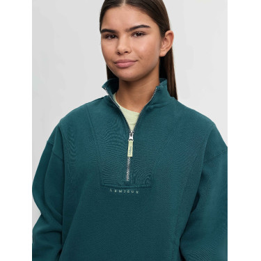 Camisola com gola de fecho éclair LeMieux Young Rider Vianne Selva Verde Camisola com gola de fecho éclair LeMieux Young Rider Vianne Selva Verde