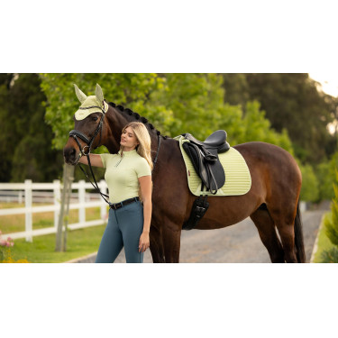 Sapata de dressage LeMieux Square em tecido mesh Air-Tek Macaron Verde Sapata de dressage LeMieux Square em tecido mesh Air-Tek Macaron Verde