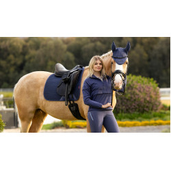 Sapata de dressage LeMieux Square em tecido mesh Air-Tek Sombra