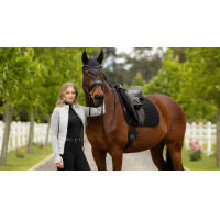 Sapata de dressage LeMieux Square em tecido mesh Air-Tek Preto Sapata de dressage LeMieux Square em tecido mesh Air-Tek Preto