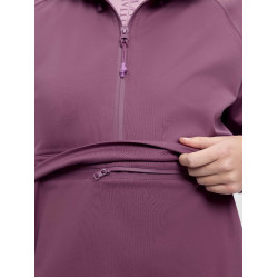 Casaco impermeável LeMieux meia-zíper Perri feminino Malva
