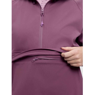 Casaco impermeável LeMieux meia-zíper Perri feminino Malva