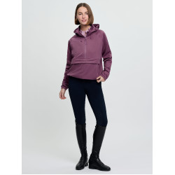Casaco impermeável LeMieux meia-zíper Perri feminino Malva