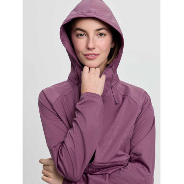 Casaco impermeável LeMieux meia-zíper Perri feminino Malva