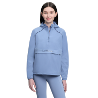 Casaco impermeável LeMieux Young Rider com fecho de correr três-quartos Paige Azul-pó Casaco impermeável LeMieux Young Rider com fecho de correr três-quartos Paige Azul-pó