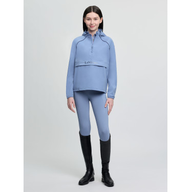 Casaco impermeável LeMieux Young Rider com fecho de correr três-quartos Paige Azul-pó