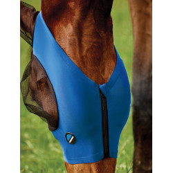 Máscara anti-moscas WeatherBeeta ComFiTec Deluxe Stretch com orelhas Preto cobalto Azul