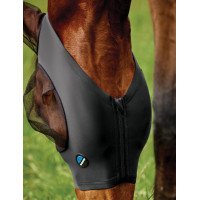 Máscara anti-moscas WeatherBeeta ComFiTec Deluxe Stretch com orelhas Preto cobalto Azul