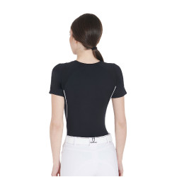 Camiseta técnica de treino feminina corte slim Equestro Preto