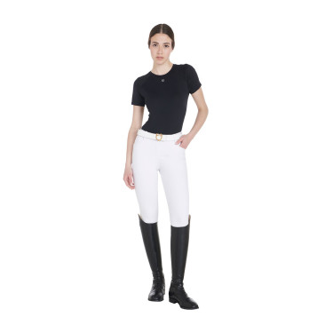 Camiseta técnica de treino feminina corte slim Equestro Preto Camiseta técnica de treino feminina corte slim Equestro Preto