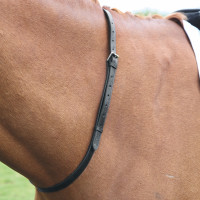 Colar de pescoço em couro Shires Velociti Gara Preto