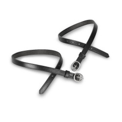 Correias de esporas em couro Shires Velociti Gara Preto