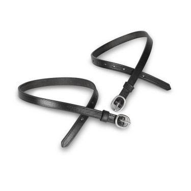 Correias de esporas em couro Shires Velociti Gara Preto
