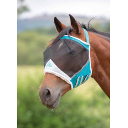 Máscara anti-moscas sem orelhas Shires FlyGuard Pro Azul-petróleo Máscara anti-moscas sem orelhas Shires FlyGuard Pro Azul-petróleo