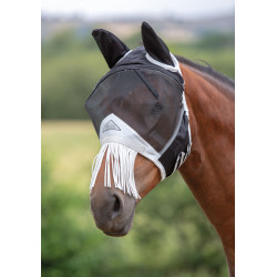 Máscara anti-moscas com franjas no nariz Shires FlyGuard Pro
