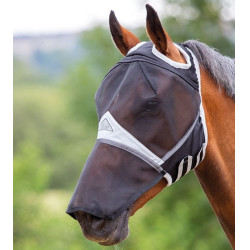 Máscara anti-moscas com proteção para o nariz Shires sem orelhas FlyGuard Pro Máscara anti-moscas com proteção para o nariz Shires sem orelhas FlyGuard Pro