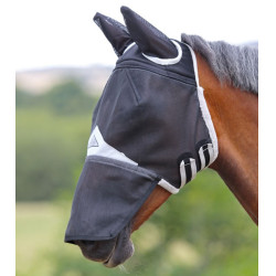 Máscara anti-moscas de campo Durável Shires para nariz e orelhas FlyGuard Pro Máscara anti-moscas de campo Durável Shires para nariz e orelhas FlyGuard Pro