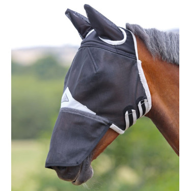 Máscara anti-moscas de campo Durável Shires para nariz e orelhas FlyGuard Pro Máscara anti-moscas de campo Durável Shires para nariz e orelhas FlyGuard Pro