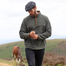 Polar de meia-zíper Core masculino Shires Aubrion Verde