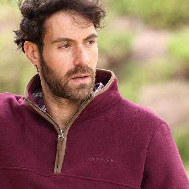 Polar de meia-zíper Core masculino Shires Aubrion Bordéus Bord&amp;amp;amp;amp;amp;ocirc;