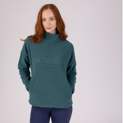 Camisola polar com fecho de um quarto Equestrian Shires Aubrion Tomilho Verde