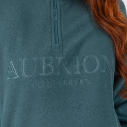 Camisola polar com fecho de um quarto Equestrian Shires Aubrion Tomilho Verde