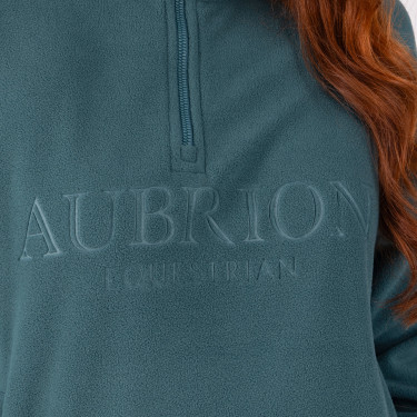 Camisola polar com fecho de um quarto Equestrian Shires Aubrion Tomilho Verde